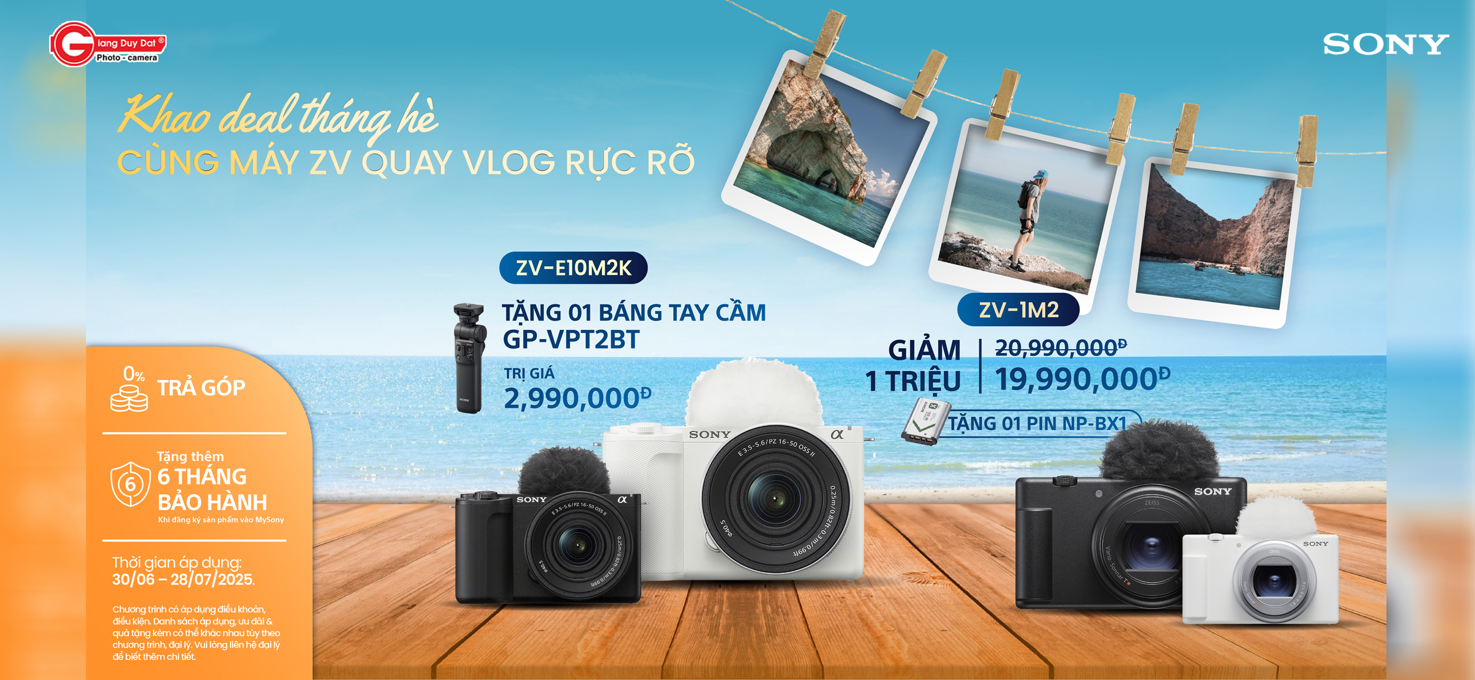CTKM Sony ZV tháng 7.2025