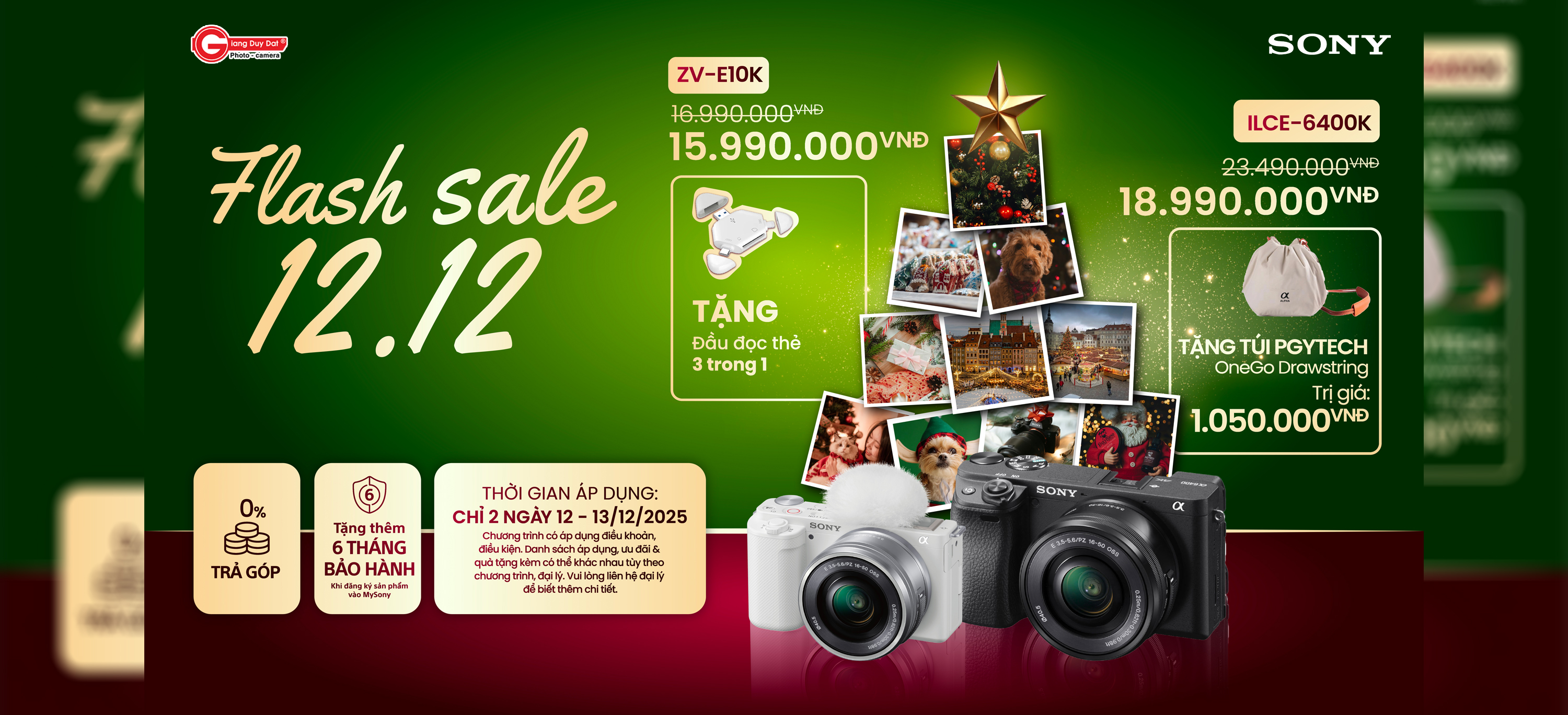 CTKM Sony ZV-E10M2 / A6400 tháng 11.2025