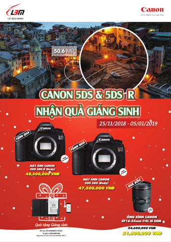 Giam gia may anh Canon EOS 5Ds va 5Ds R