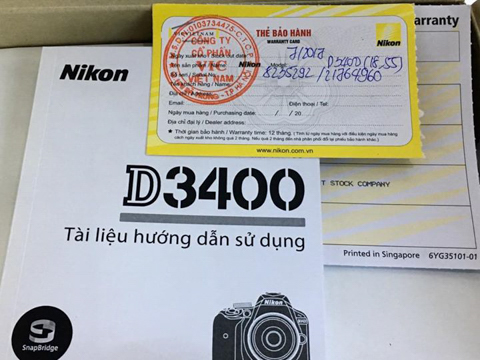 Nikon D3400 kem ong kinh AF-P 18-55mm - May gon nhe, gia re khong ngo!!!