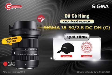 Sigma ra mat ong kinh zoom dau tien cho ngam Fujifilm X-Mount: Sigma 18-50mm f/2.8 DC DN Contemporary
