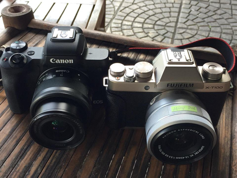 So Sanh Fujifilm X-T100 va Canon EOS M50