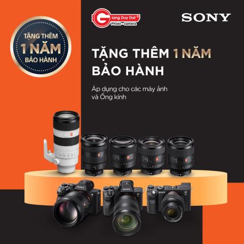 SONY ALPHA Tang them 1 nam bao hanh mo rong cho May anh va Lens Sony Chinh Hang