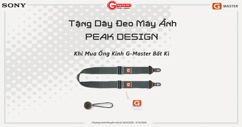 Thang 4-2020: tang day may anh PeakDesign khi mua ong kinh G-master
