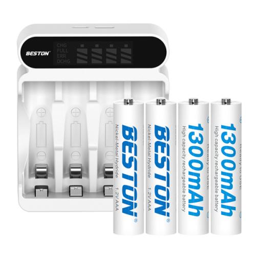 Bộ Pin Sạc Đa Năng Tự Ngắt Beston AA AAA 1.2V – 1300mAh