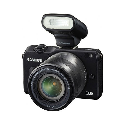 Canon EOS M2 with EF-M 18-55mm + Flash 90EX