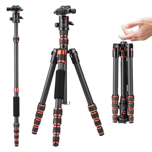 Carbon Fiber Camera Tripod K&F Concept A225C0 + BH-25L Air Pro KF09.077V3