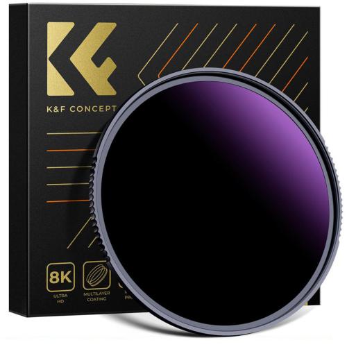 Filter K&F Xcel Series Solar ND1000000 (20-Stop) Solid Neutral Density Filter Celestial Event Photography Filter with 28 Multi-Layer Coatings