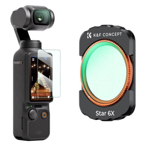 Magnetic Star Filter 6 Points Cross Screen Starburst Sparkling Effect KF01.2701 for DJI Osmo Pocket 3 Pocket 4