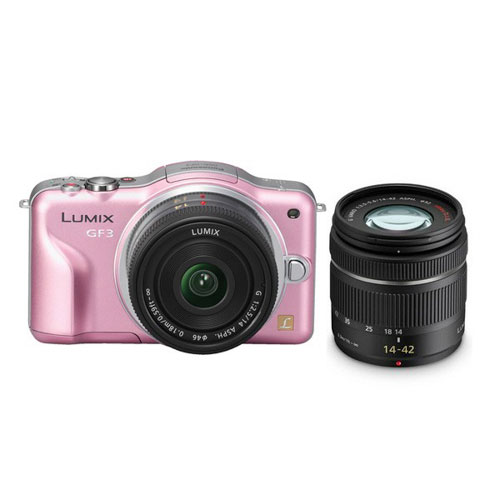 Panasonic Lumix DMC-GF3 with 14-42mm Lens Kit (Pink)