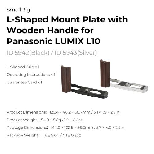 Smallrig 5943 5942 Hand Grip Gỗ Lumix L10