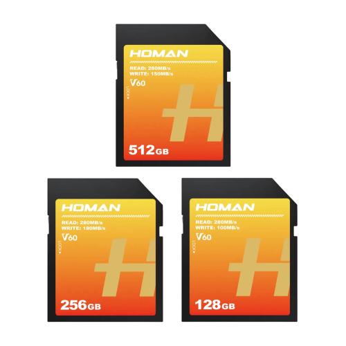 Thẻ Nhớ Homan UHS-II SD Card V60 (128/256/512GB)