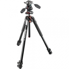 Bộ chân máy ảnh Manfrotto 190 ALU 3-S Kit 3W Head