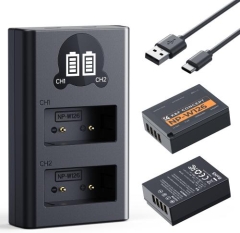 Bộ Pin Sạc Máy Ảnh Fujifilm K&F Concept NP-W126S 1300mAh Cho Fujifilm X100V X100VI XS10 XT30 XT20 XE4 A5...