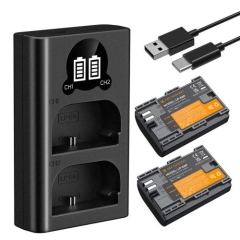 Bộ pin sạc máy ảnh K&F Concept LP-E6P 2400mAh (KF28.0093)