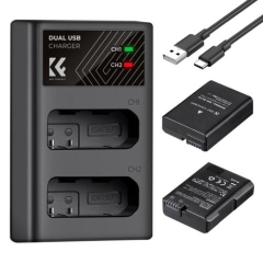 Combo 2 pin 1 sạc K&F concept for Nikon EN-EL14 1050mAh for Nikon D3500 D5600 D3200 D3300 D3400 D5500 Coolpix P7800 P7700 P7200 P7100 P7000