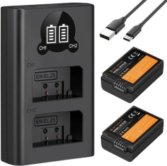 Combo 2 pin 1 sạc K&F concept for Nikon EN-EL25 1600mah for Nikon Z30 Z50 ZFC