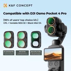 Set Filter K&F CPL Black Diffusion 1/4 ND2-32 for Pocket 4P KF0103.9902.0030