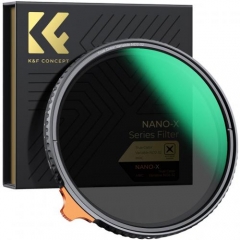 Filter K&F True Color Variable ND2-32 (1-5 Stops) ND Lens Filter Adjustable Neutral Density Filter with 28 Multi-Layer Coatings Nano-X Series
