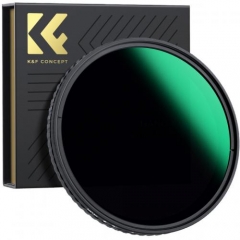 Filter K&F Variable ND Filter ND8-ND128 (3-7 Stop) HD Hydrophobic VND Filter for Camera Lens No X Cross