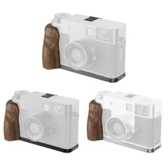 L-Shaped Mount Plate with Wooden Handle for FUJIFILM X Half 5223 5224 5394