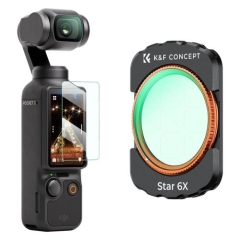 Magnetic Star Filter 6 Points Cross Screen Starburst Sparkling Effect KF01.2701 for DJI Osmo Pocket 3 Pocket 4