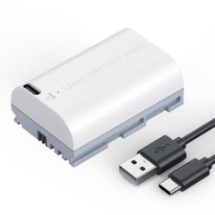 Pin K&F CONCEPT LP-E6P 2520mAh USB-C R6 Mark III EOS R5 Mark II C50 R6V R6 R7 5D 5DS R 6D 7D 60D 70D 80D 90D KF28.0131