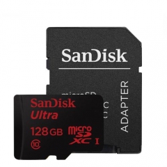 Sandisk 128GB Ultra Micro SDXC + Adapter 80MB/s Class 10 UHS-I