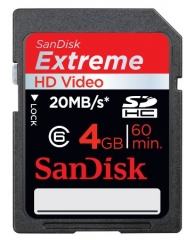 SanDisk 4GB Extreme HD Video SDHC