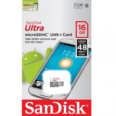 Sandisk Micro SD 48 Mb/s 16GB Ultra UHS-1 Class 10