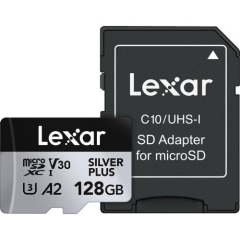 Thẻ nhớ microSDXC Lexar 128GB 205MB/s UHS-I Professional Silver Plus Series