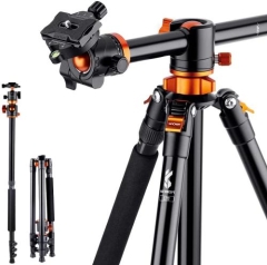 Tripod K&F Concept KF09.112 T255A3+BH28L 1.8m Alum Tripod with Cross Arm for Flat Lay Photos