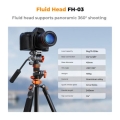 Chân Máy ảnh Tripod K&F Concept KF09.137 kèm Ball FH-03 5