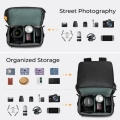 Collapsible Camera Bag K&F Concept 2 Way 22L for Photographers Business Trip, Travel, Everyday Bag, Black 4