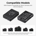 Combo 2 pin 1 sạc K&F concept for Nikon EN-EL14 1050mAh for Nikon D3500 D5600 D3200 D3300 D3400 D5500 Coolpix P7800 P7700 P7200 P7100 P7000 2