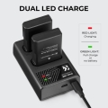 Combo 2 pin 1 sạc K&F concept for Nikon EN-EL14 1050mAh for Nikon D3500 D5600 D3200 D3300 D3400 D5500 Coolpix P7800 P7700 P7200 P7100 P7000 4
