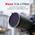 Filter Kase Variable ND & CPL & Black Mist 1.5-8 stops 3-in-1 2