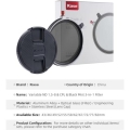 Filter Kase Variable ND & CPL & Black Mist 1.5-8 stops 3-in-1 5