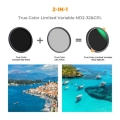 Filter K&F ND2-ND32 (1-5 Stop) True Color Variable and CPL Circular Polarizing Lens Filter 2 in 1 for Camera Lens Neutral Density Polarizer Filter Nano-X Series 2