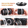 Ngàm Chuyển Lens Mount Adapter K&F Concept Canon FD Lenses to Canon EF/EF-S KF06.379 3