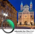 Star Filter K&F Concept Variable Starburst Cross Screen 18 Layer Coating Ultra Slim Optical Glass 3