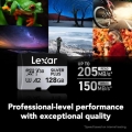 Thẻ nhớ microSDXC Lexar 128GB 205MB/s UHS-I Professional Silver Plus Series 3